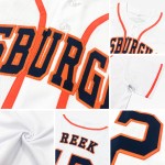 Custom Green Orange-White Mesh Authentic Football Jersey