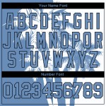 Custom Navy White-Old Gold Mesh Authentic Throwback Football Jersey