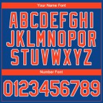 Custom Orange White-Navy Mesh Authentic Throwback Football Jersey